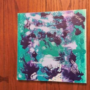 Vibrant Abstract Canvas Art in Green and Purple New